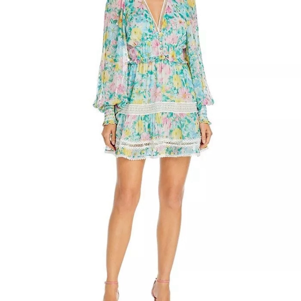 Hemant And Nandita Floral Print Mini Dress MEDIUM